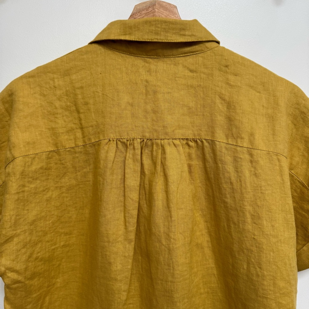 For Cynthia 100% Linen Boxy Button Up Shirt Women XL Petite Relaxed Fit Travel - Picture 7 of 11